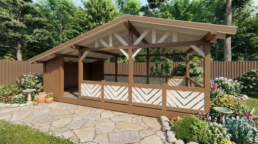 Прямоугольная беседка ВЕРША