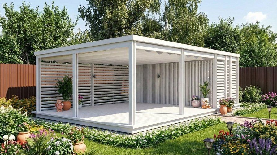 Прямоугольная беседка БЕЛЬВЕДЕР 