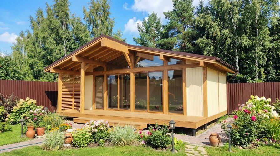 Застекленная беседка СКИНИЯ