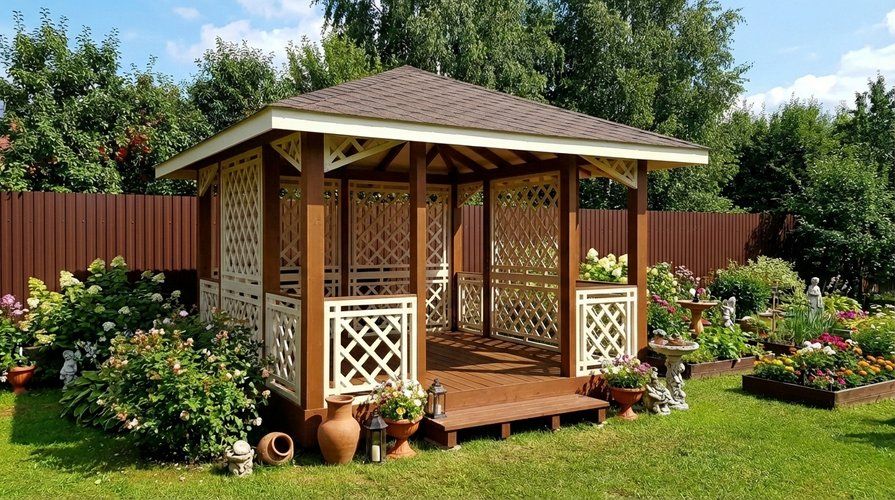 Квадратная беседка ФЕНИКС