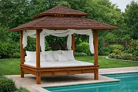Беседка-бунгало с кроватью Туман