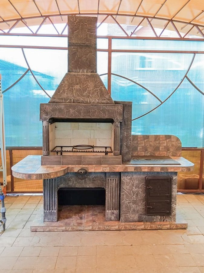 Печь № 20 — Печь барбекю с печью под казан (Большая топка)