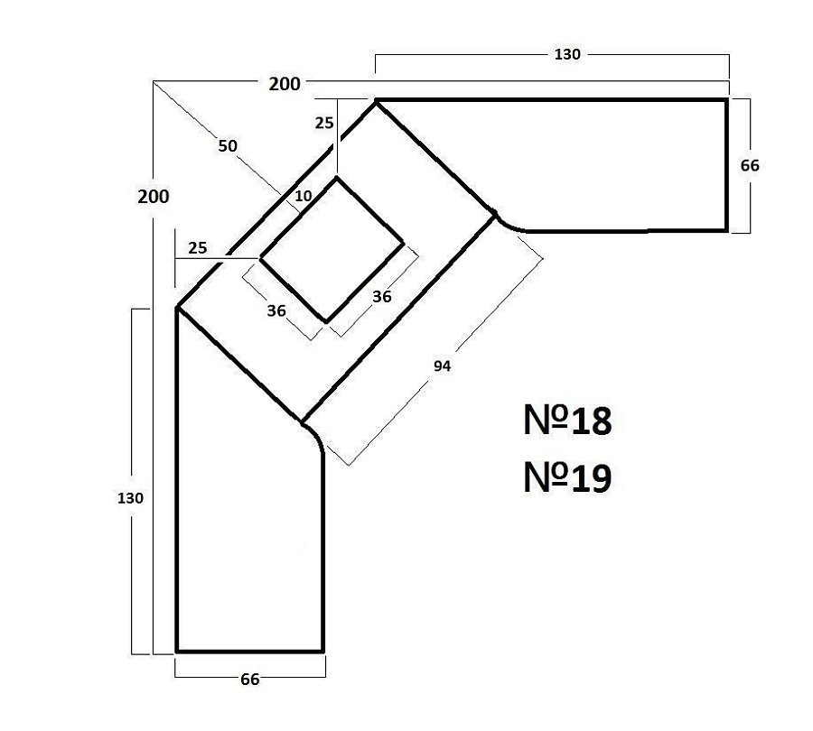 Печь № 18 — Угловой комплекс с рабочим столом и мойкой