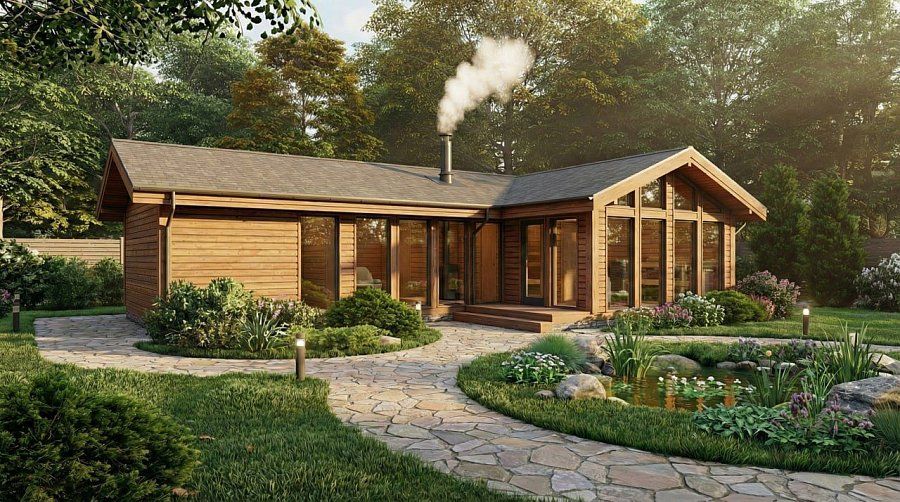 Баня с гостевой комнатой Сибирская