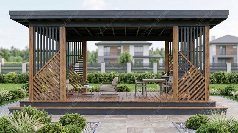 Прямоугольная беседка ЛАЙТВУД