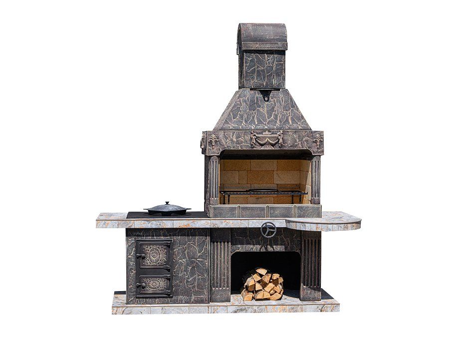 Печь № 20 — Печь барбекю с печью под казан (Большая топка)