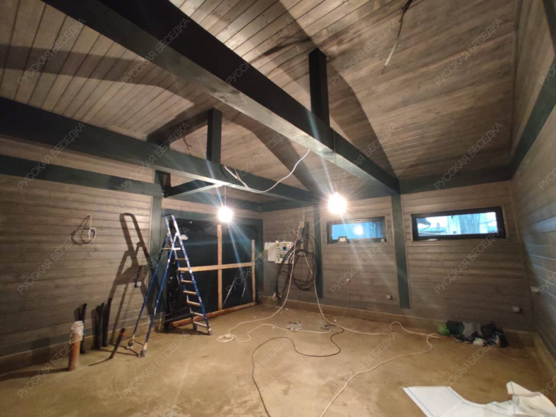 Навес для машин с хозблоком РАФ